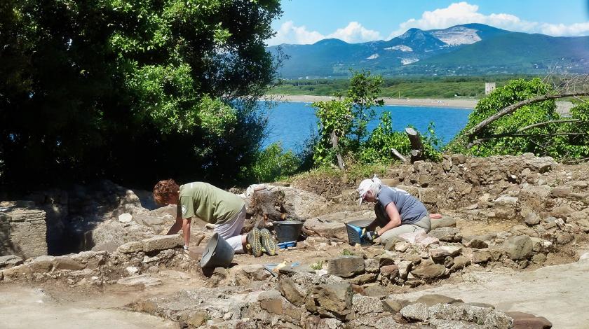 Earthwatch volunteers looking for artifacts while on archaeology expedition Unearthing Ancient History in Tuscany